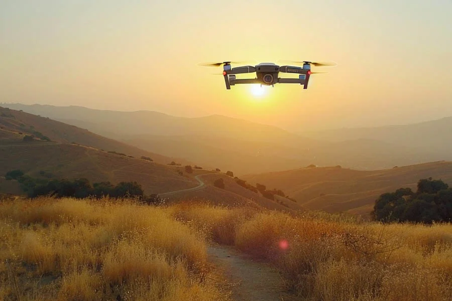 flying drone with a camera