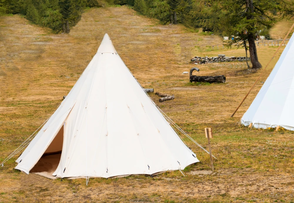 white teepee tents