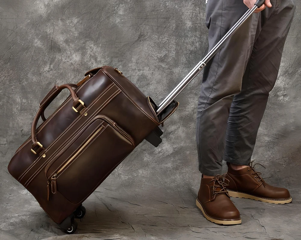 carry on leather bag